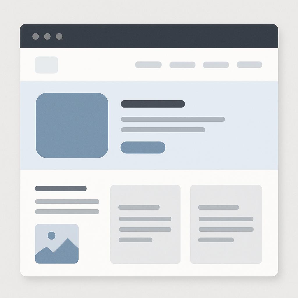An infographic template for a web page.